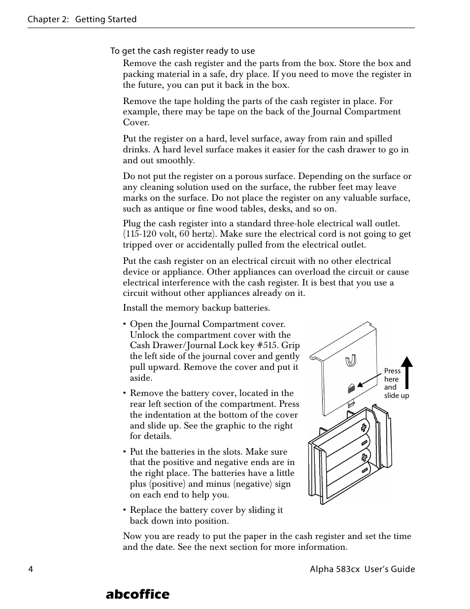 Abcoffice | ABC Office ROYAL Alpha 583cx User Manual | Page 10 / 138