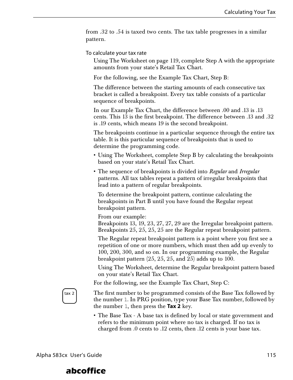 Abcoffice | ABC Office ROYAL Alpha 583cx User Manual | Page 121 / 138