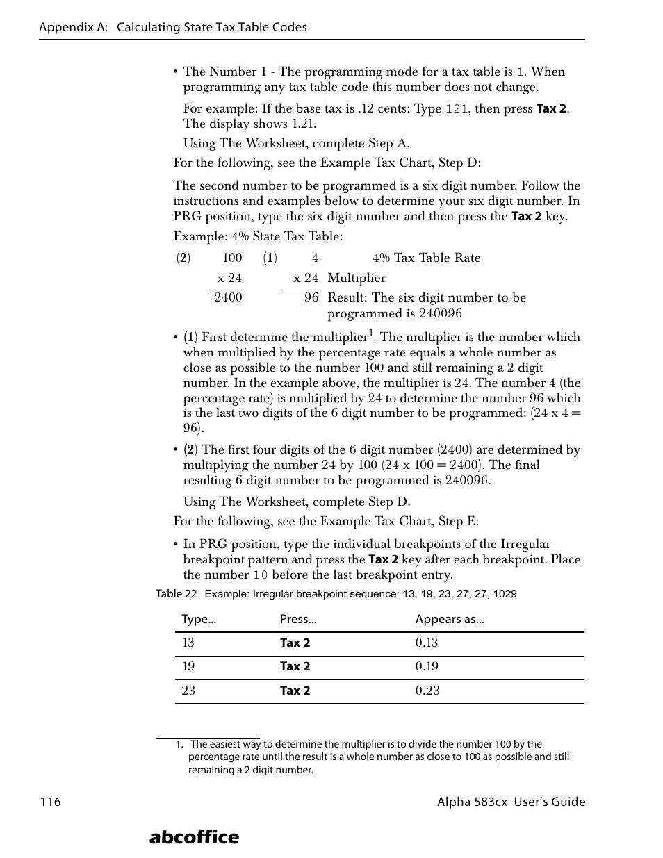 Abcoffice | ABC Office ROYAL Alpha 583cx User Manual | Page 122 / 138