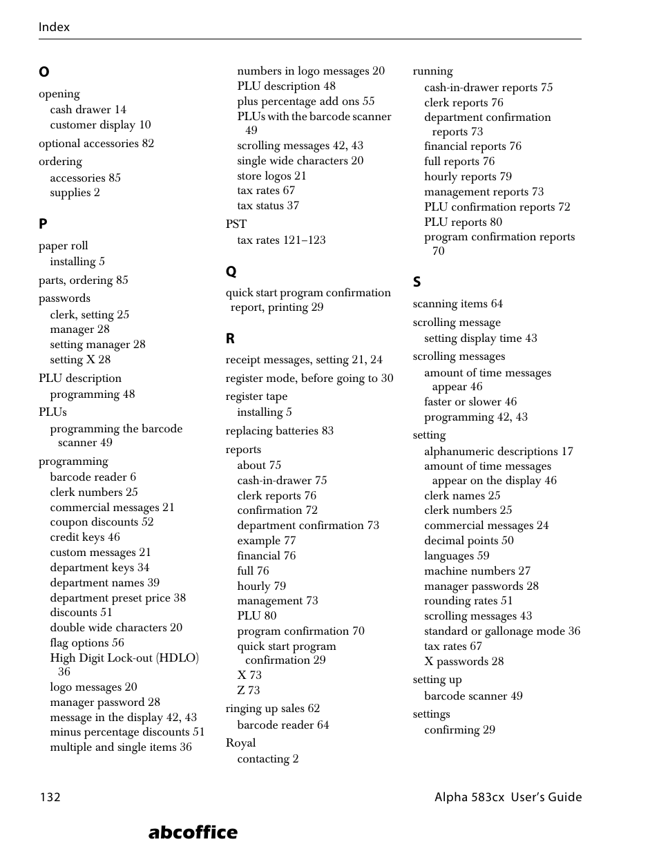 Abcoffice | ABC Office ROYAL Alpha 583cx User Manual | Page 137 / 138