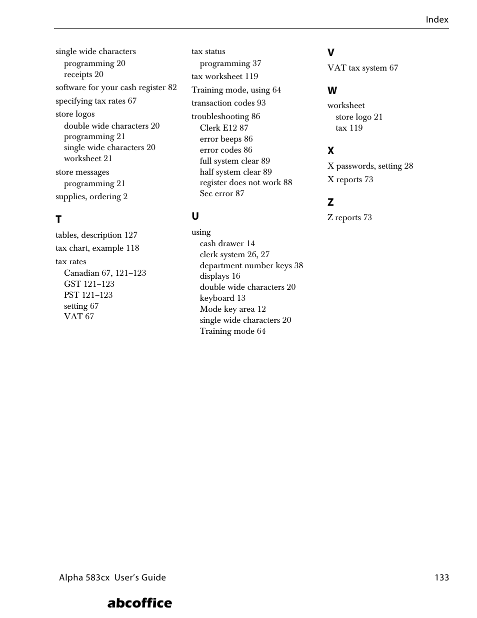 Abcoffice | ABC Office ROYAL Alpha 583cx User Manual | Page 138 / 138