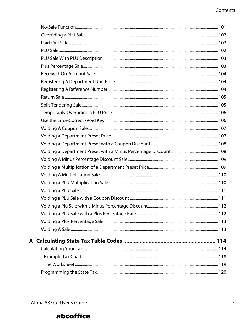 Abcoffice | ABC Office ROYAL Alpha 583cx User Manual | Page 5 / 138