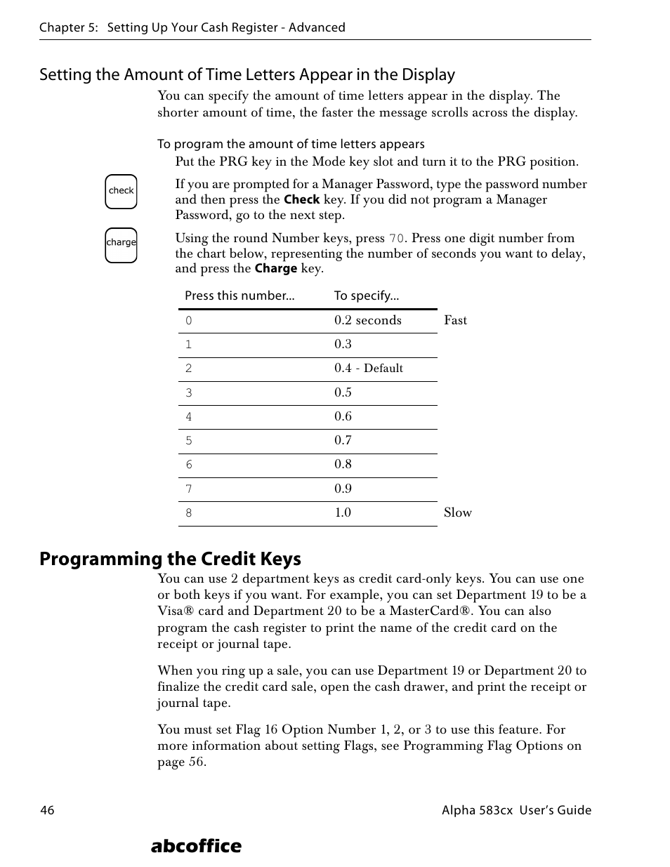 Programming the credit keys, Abcoffice | ABC Office ROYAL Alpha 583cx User Manual | Page 52 / 138