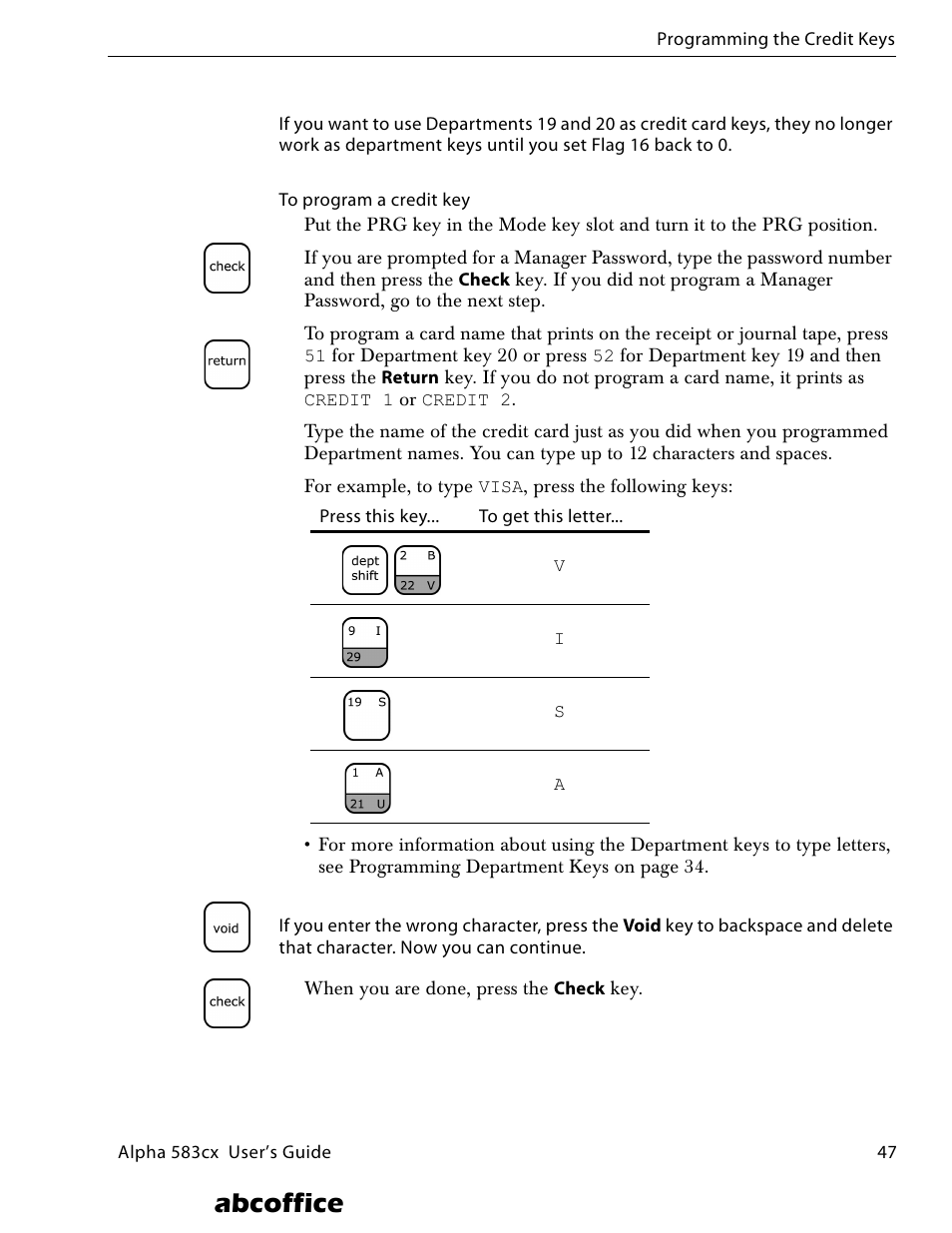 Abcoffice | ABC Office ROYAL Alpha 583cx User Manual | Page 53 / 138