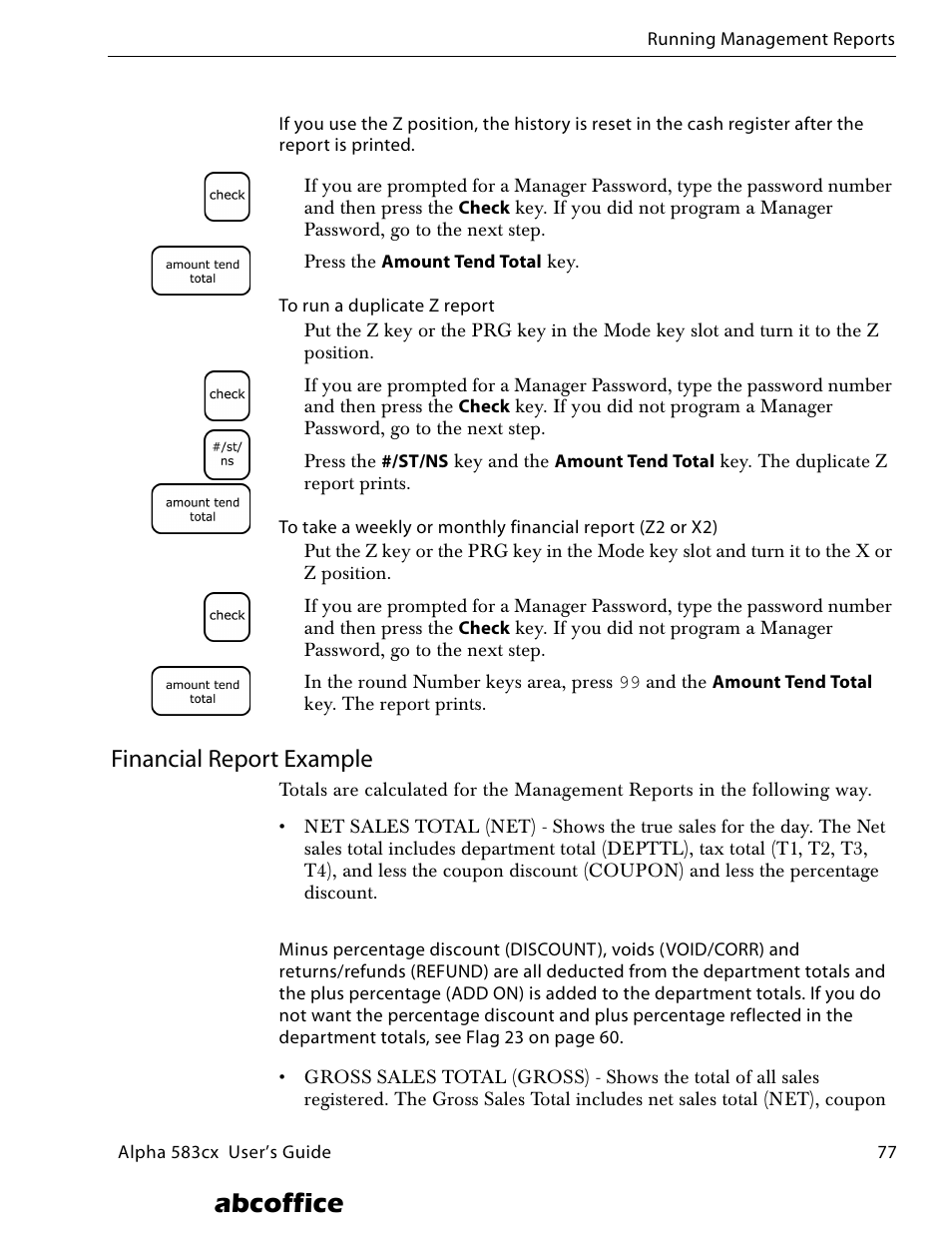 Financial report example, Abcoffice | ABC Office ROYAL Alpha 583cx User Manual | Page 83 / 138