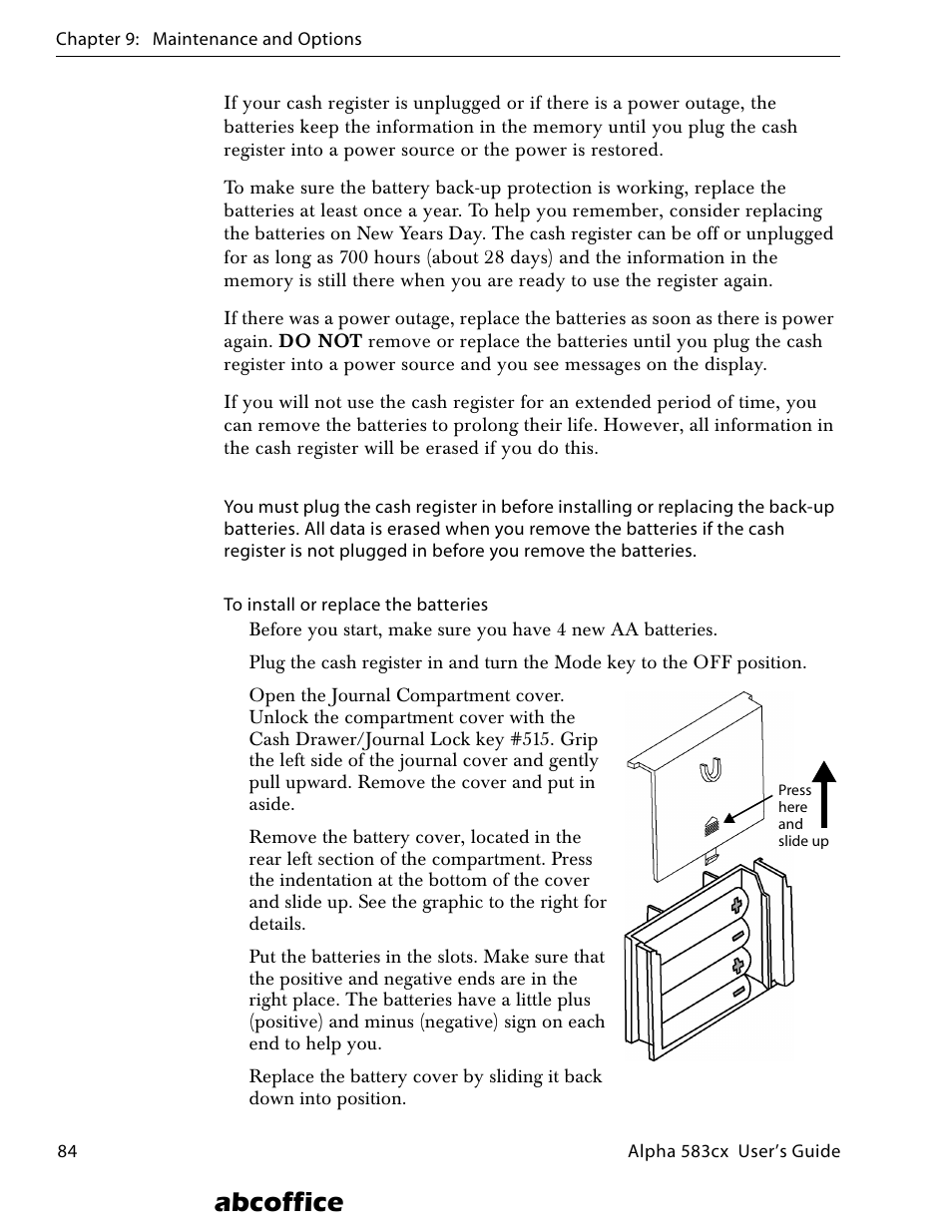 Abcoffice | ABC Office ROYAL Alpha 583cx User Manual | Page 90 / 138