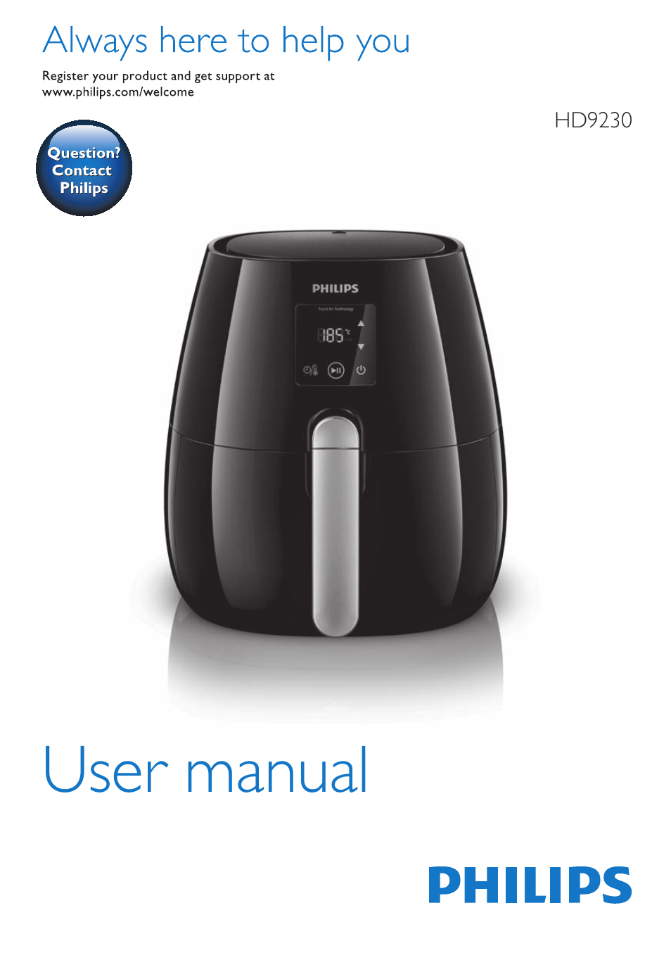 Philips Viva Collection Digitaler Airfryer User Manual | 6 pages