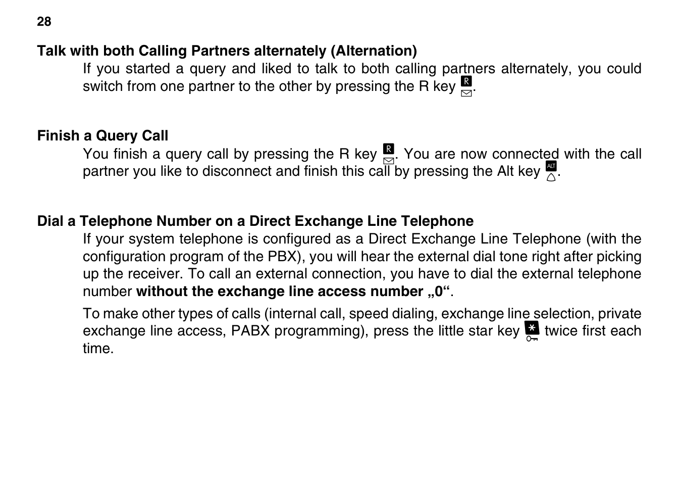 Finish a query call | Auerswald 800 User Manual | Page 28 / 52