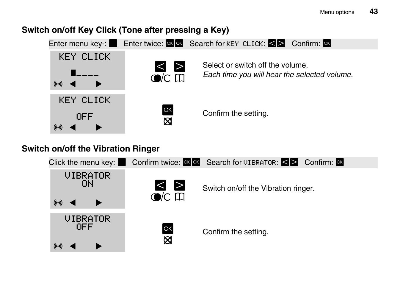 Switch on/off the vibration ringer, Moo zv o | Auerswald 800 User Manual | Page 43 / 52