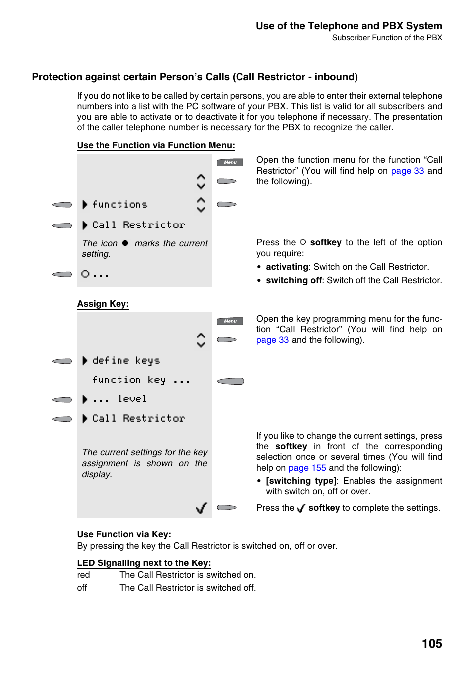 Functions call restrictor | Auerswald 2500 User Manual | Page 105 / 236