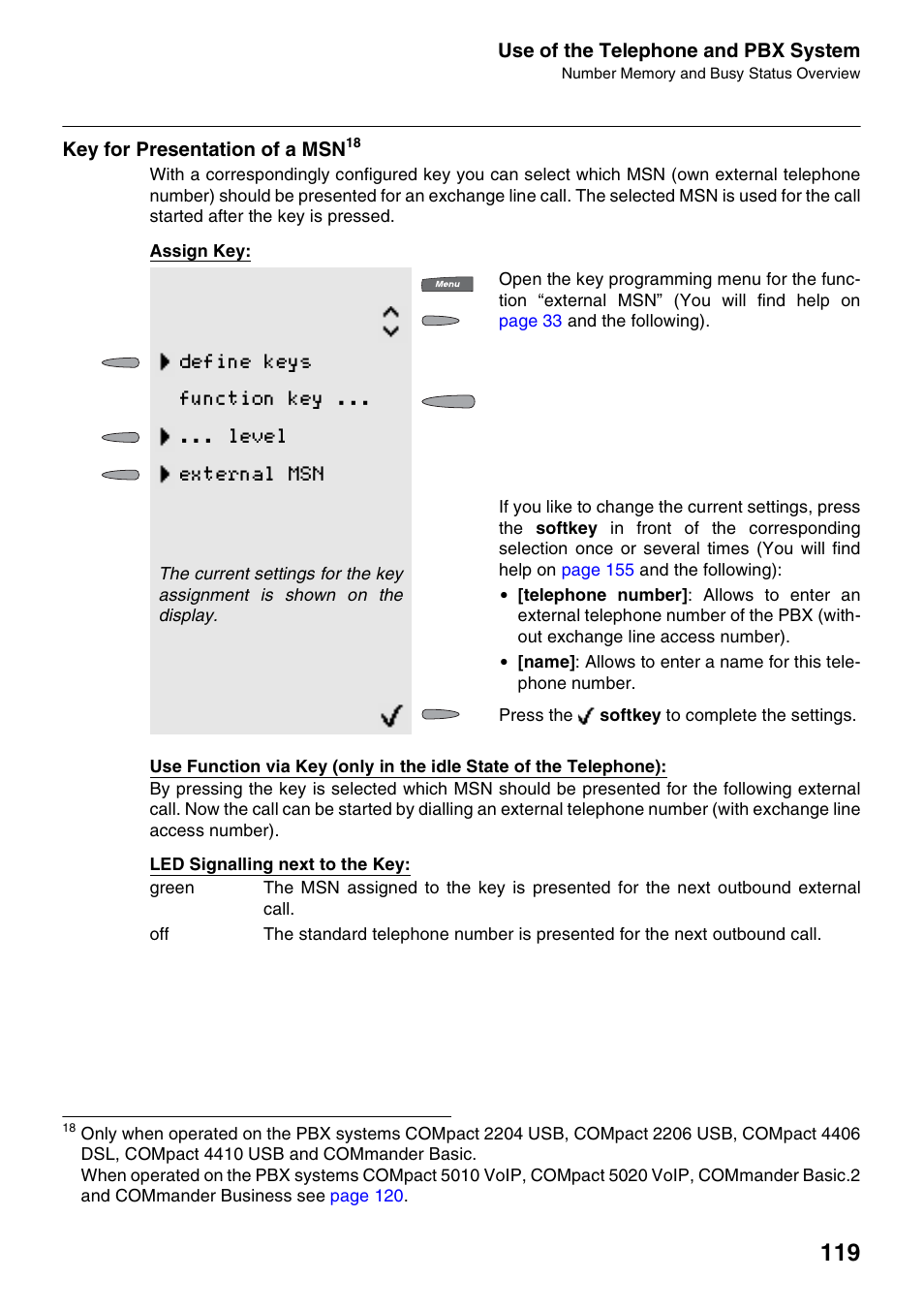 Key for presentation of a msn | Auerswald 2500 User Manual | Page 119 / 236