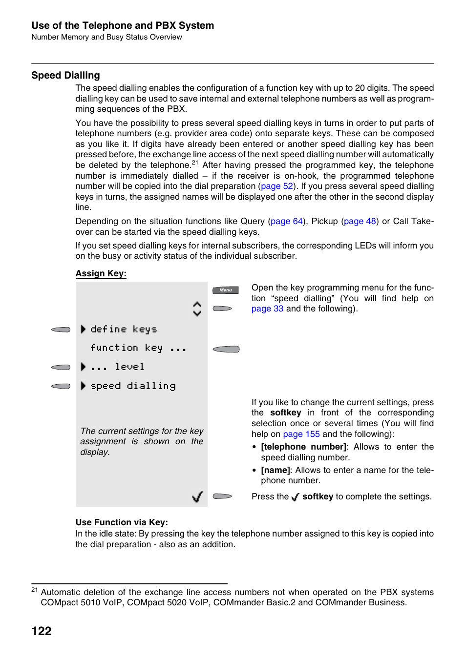 Speed dialling | Auerswald 2500 User Manual | Page 122 / 236