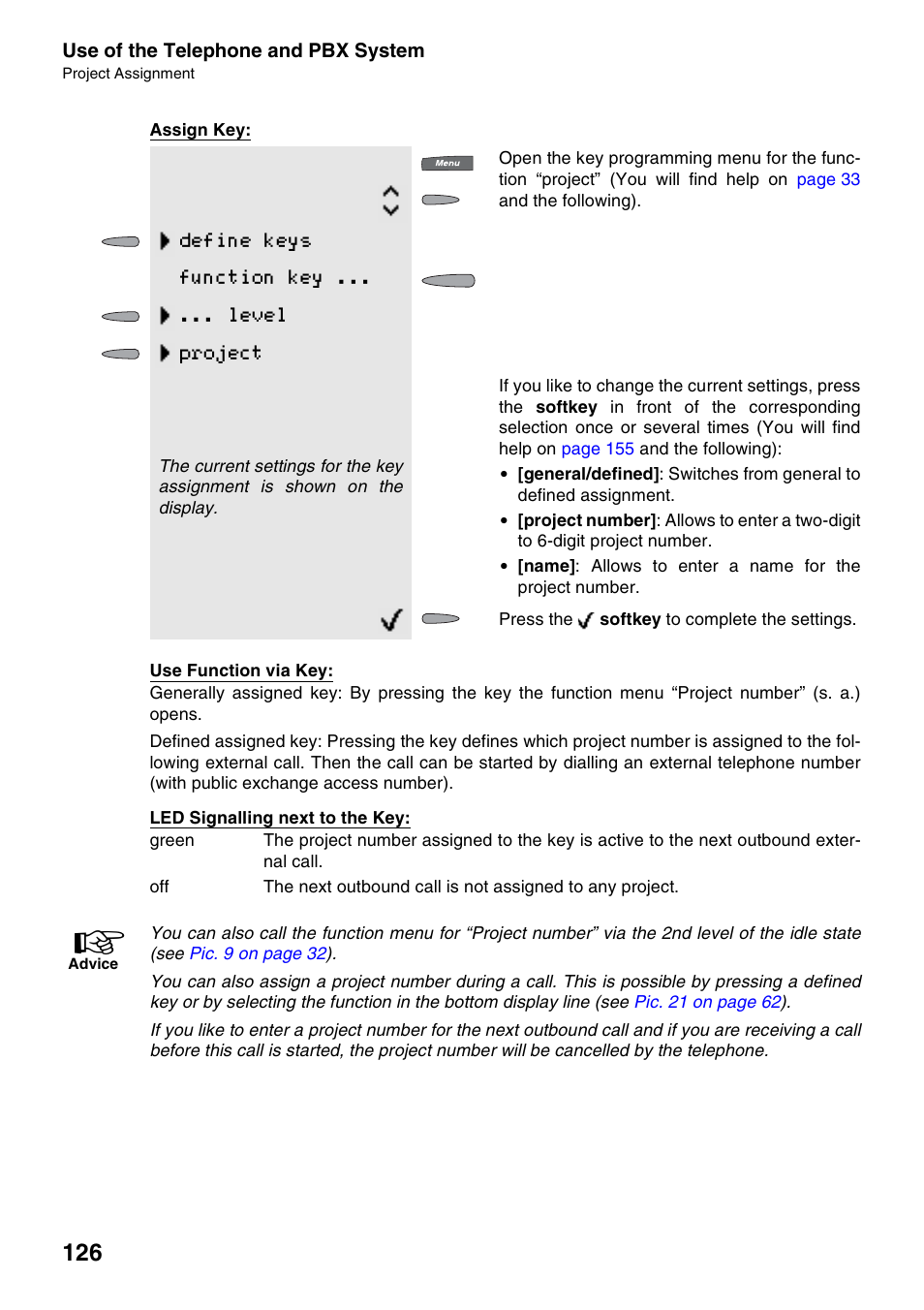 Define keys function key ... ... level project | Auerswald 2500 User Manual | Page 126 / 236