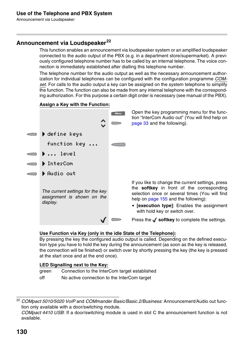 Announcement via loudspeaker | Auerswald 2500 User Manual | Page 130 / 236