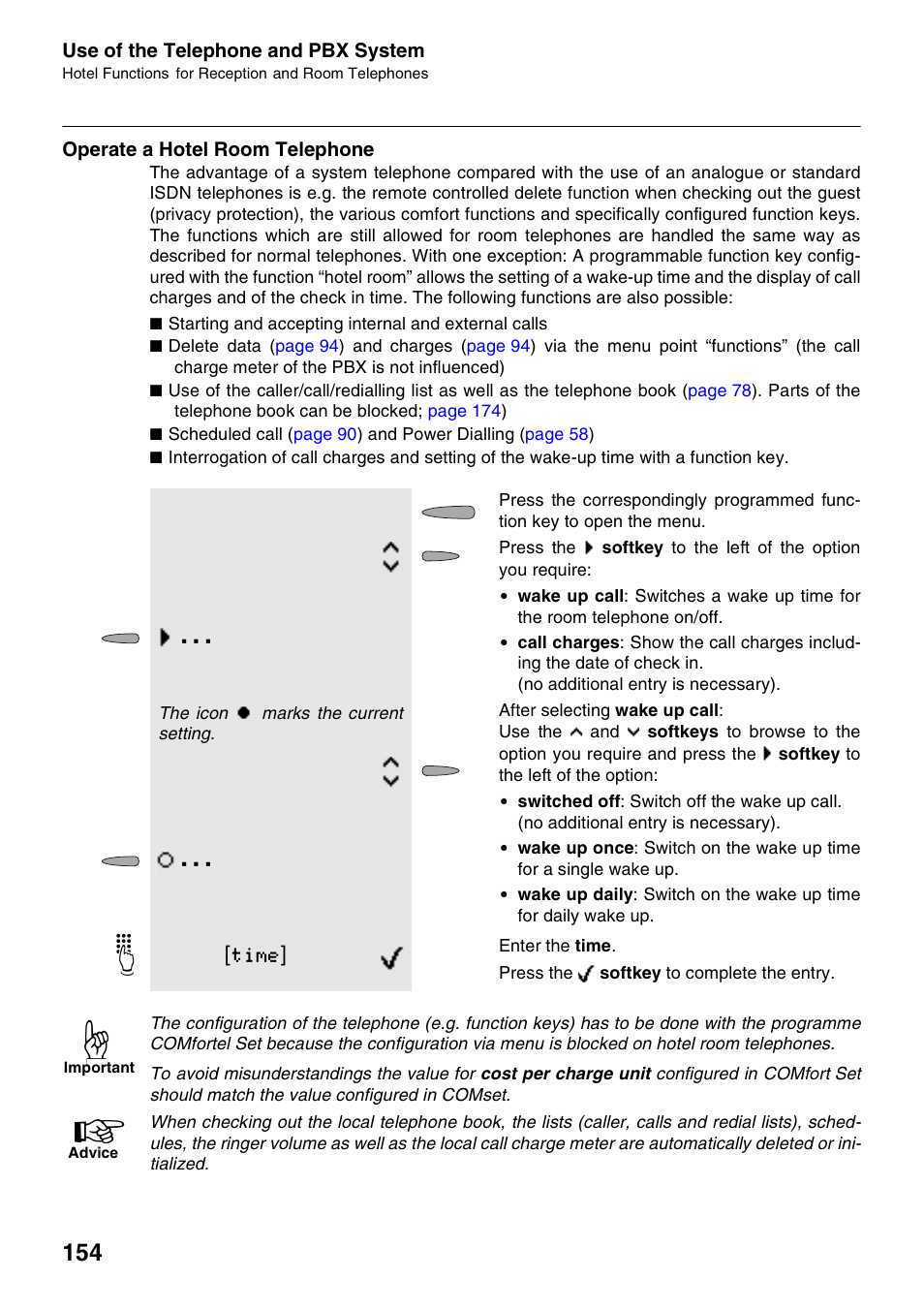 Operate a hotel room telephone, Time | Auerswald 2500 User Manual | Page 154 / 236