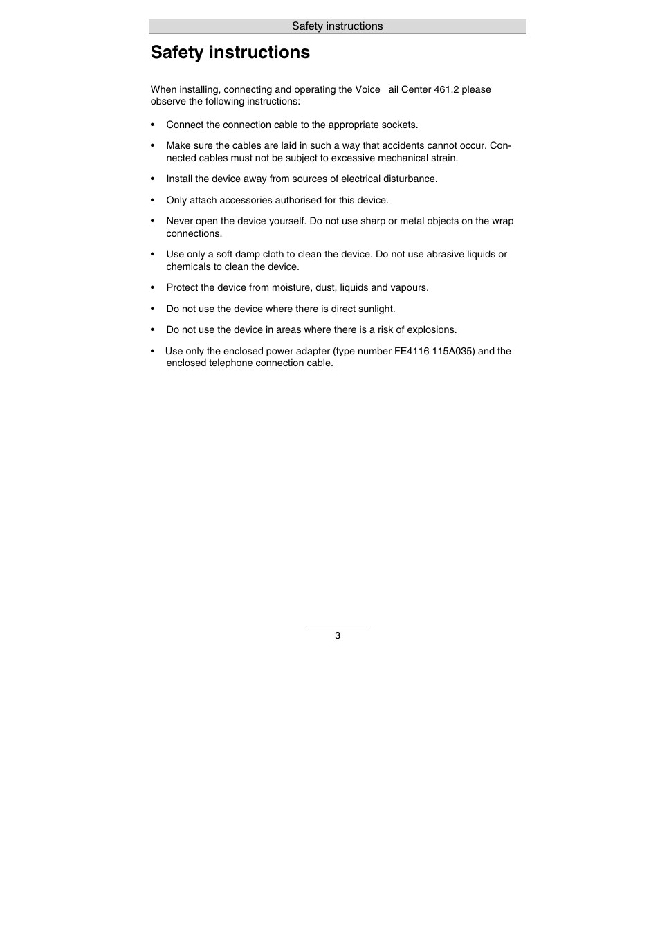 Safety instructions | Auerswald 461.2 User Manual | Page 3 / 95