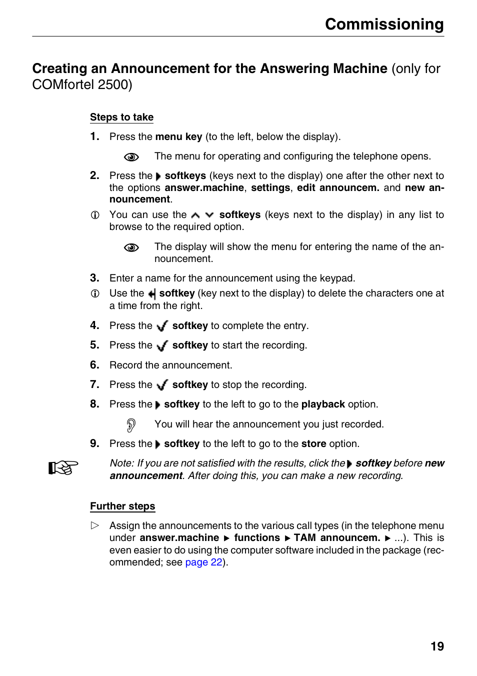 Commissioning | Auerswald 1500 User Manual | Page 19 / 36