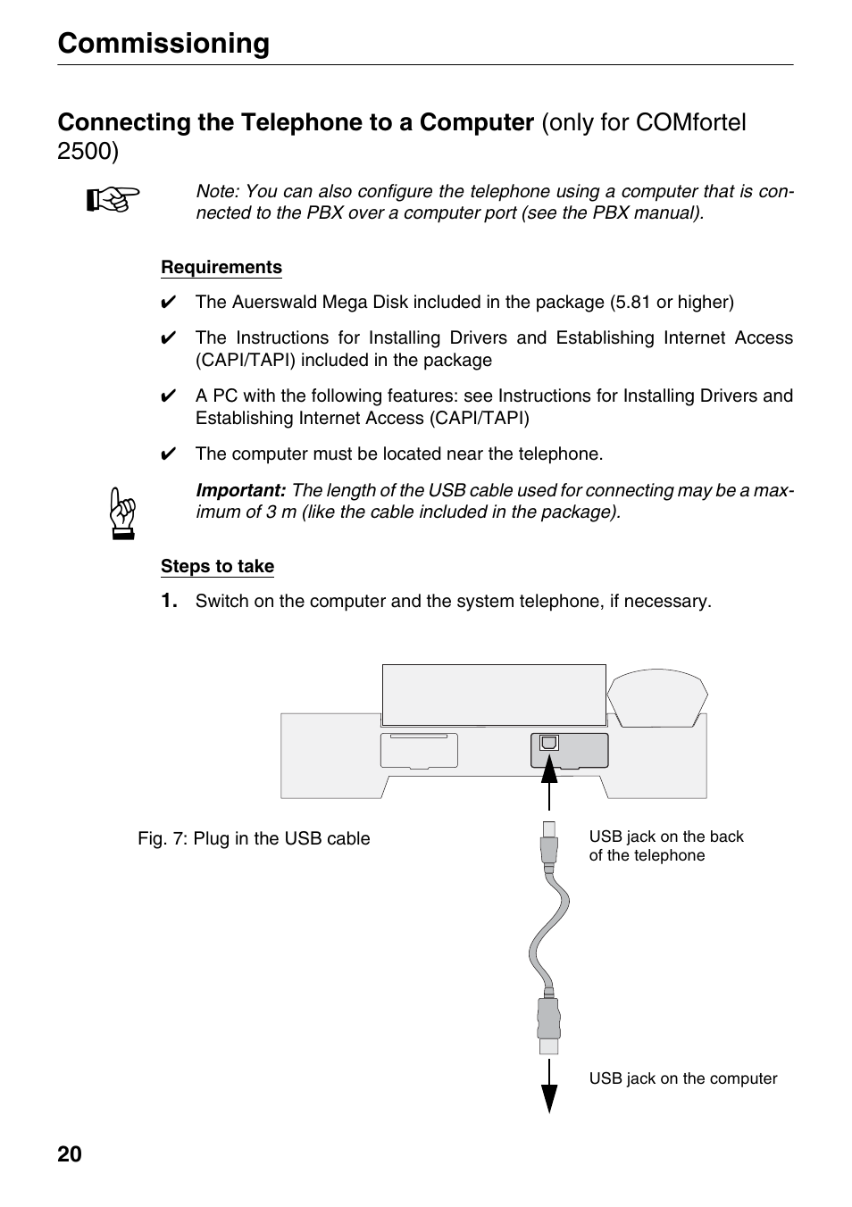 Commissioning | Auerswald 1500 User Manual | Page 20 / 36