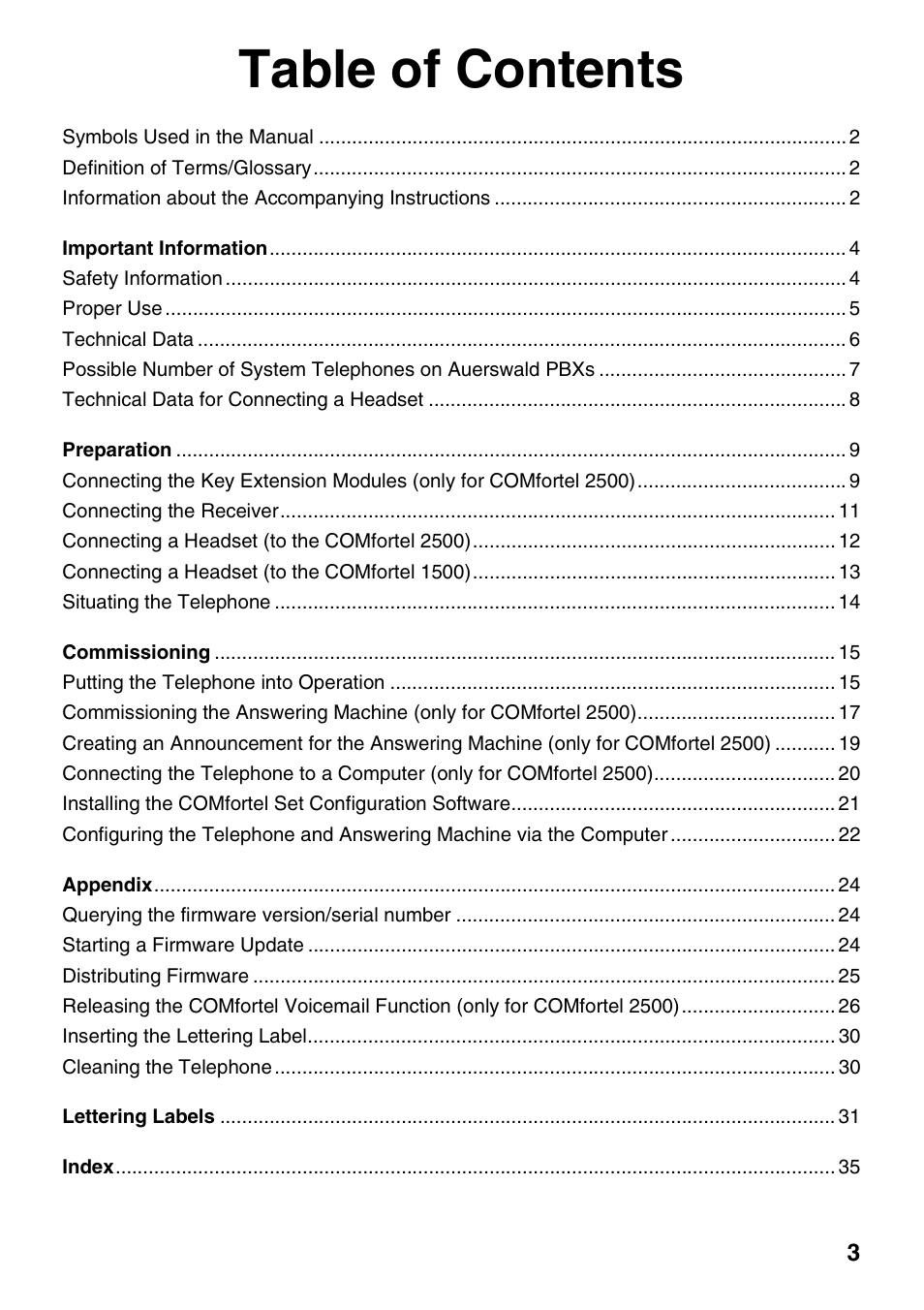 Auerswald 1500 User Manual | Page 3 / 36