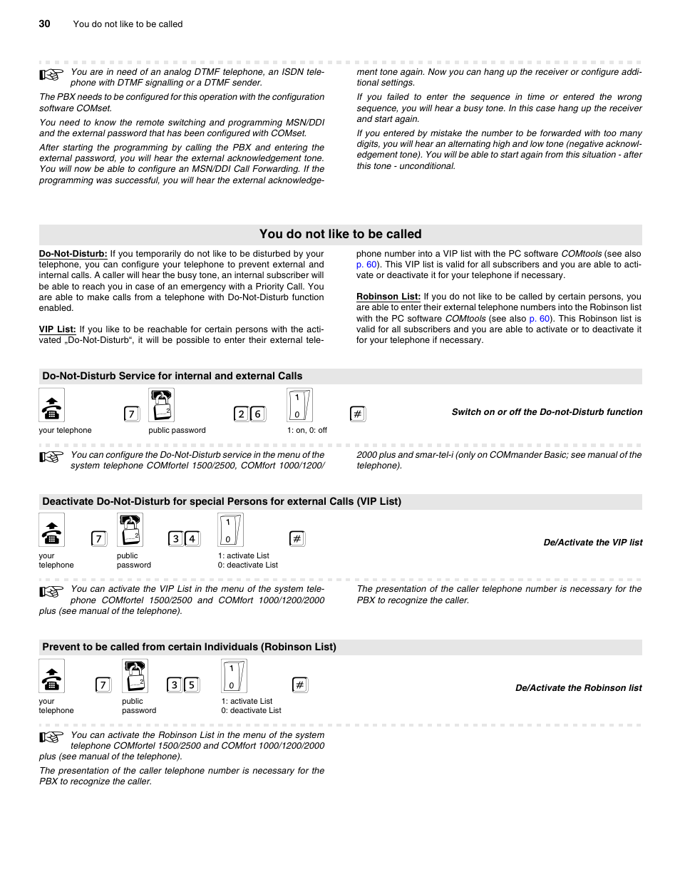 You do not like to be called, B7 q 26 s, B 7 q 34 s | B 7 q 35 s | Auerswald 2206 USB User Manual | Page 30 / 76