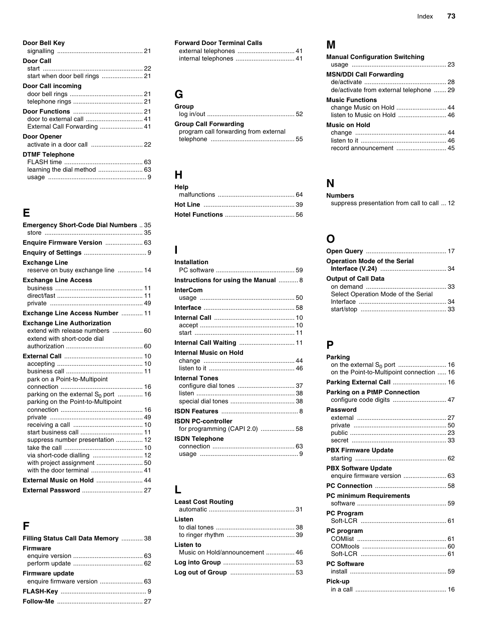 Auerswald 2206 USB User Manual | Page 73 / 76