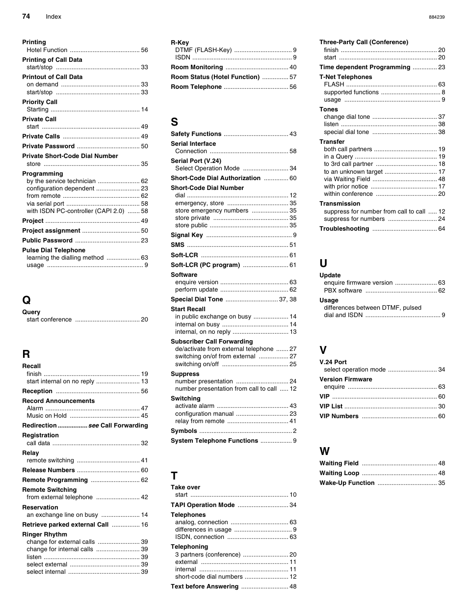 Auerswald 2206 USB User Manual | Page 74 / 76