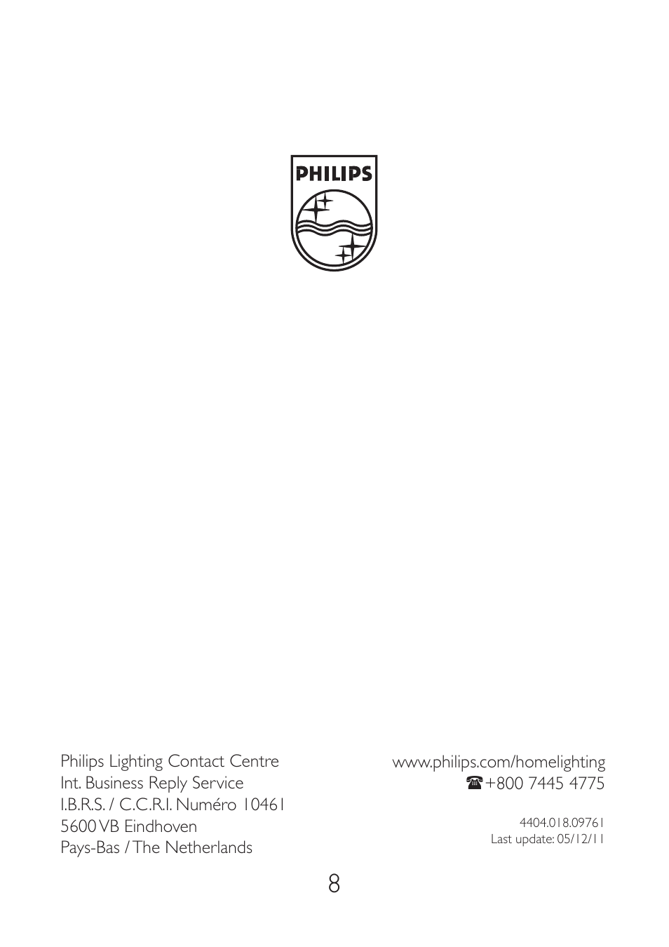 Philips Ledino Lampada da terra User Manual | Page 8 / 8