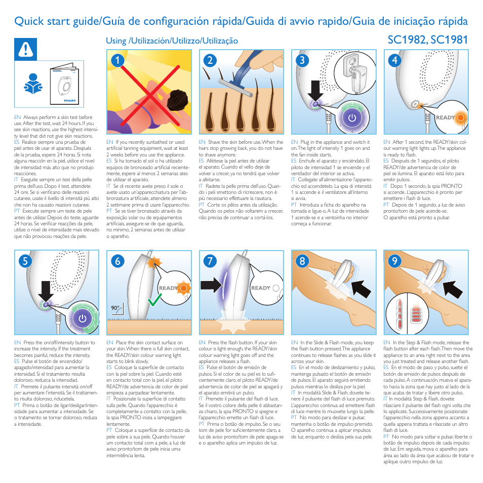 Philips Lumea Sistema epilazione a luce pulsata User Manual | 2 pages