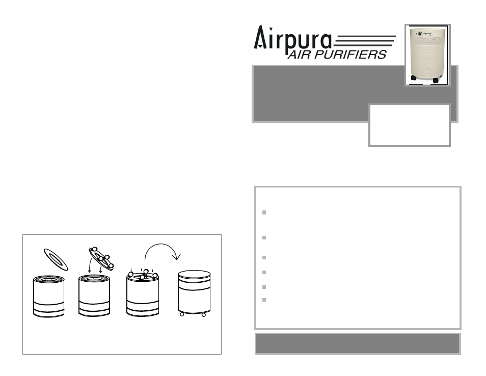 Airpura Industries V600 User Manual | 2 pages