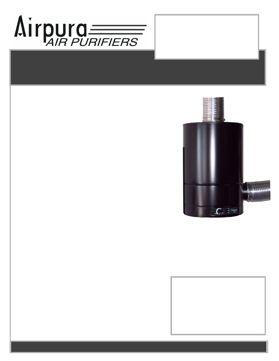 Airpura Industries 600-W User Manual | 2 pages