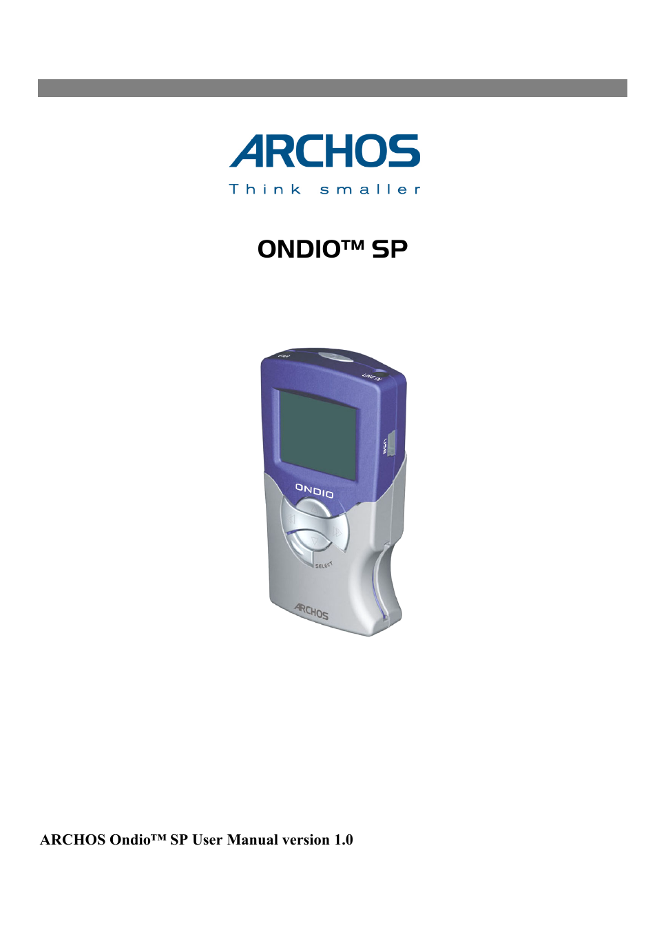 ARCHOS MP3 Playe User Manual | 20 pages