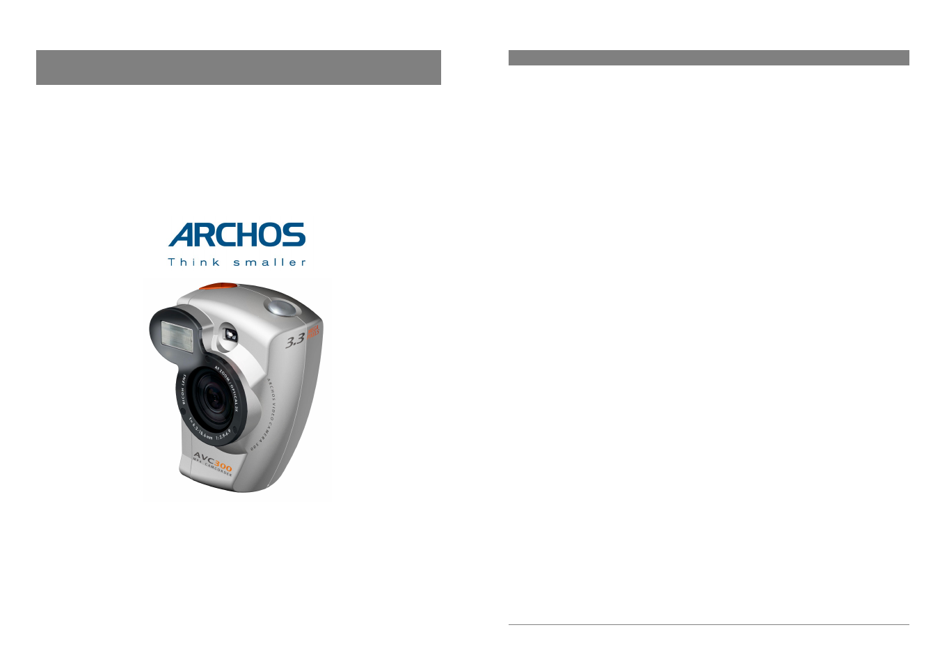 ARCHOS AV300 Series User Manual | 8 pages