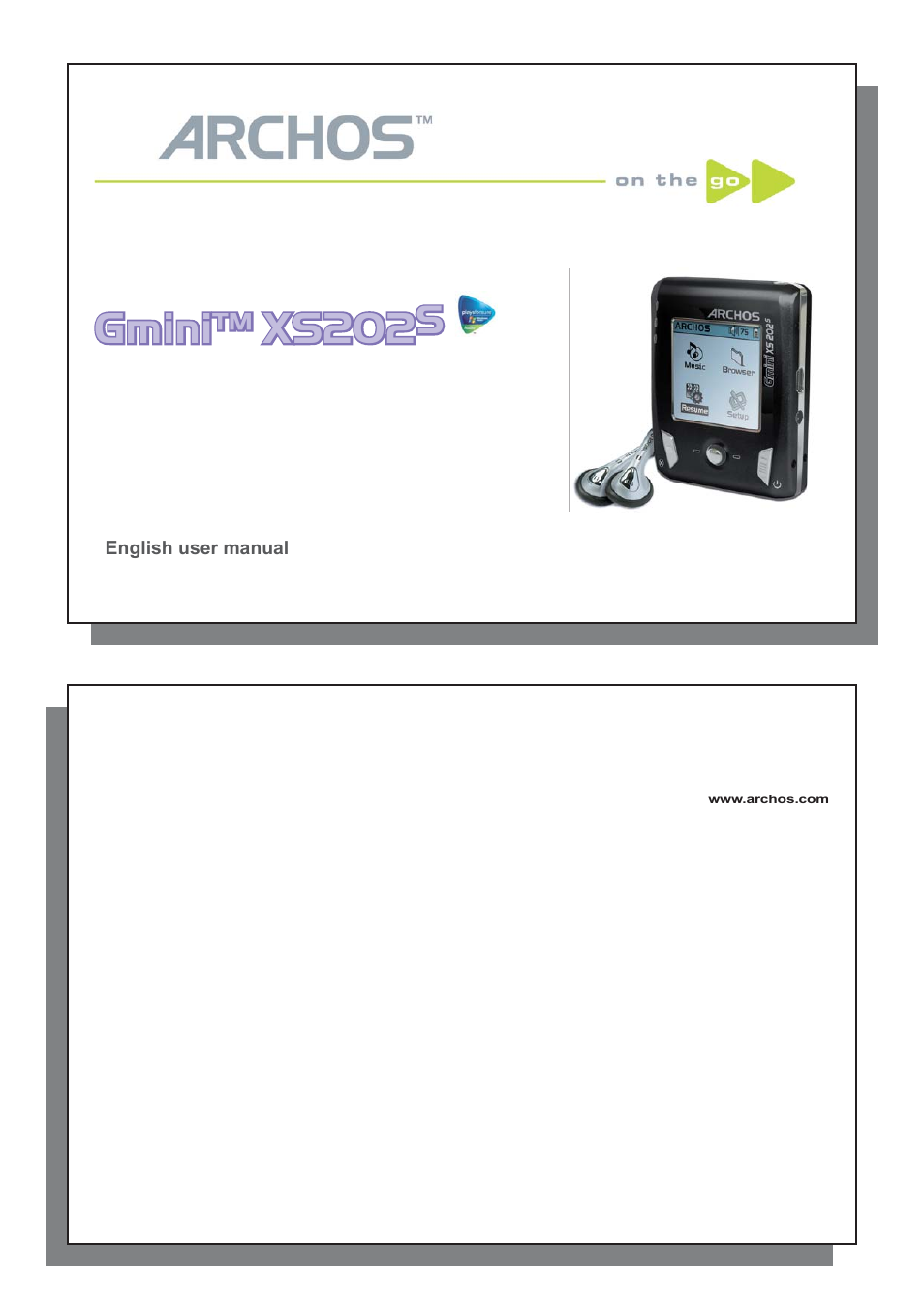 ARCHOS Gmini XS202S User Manual | 26 pages