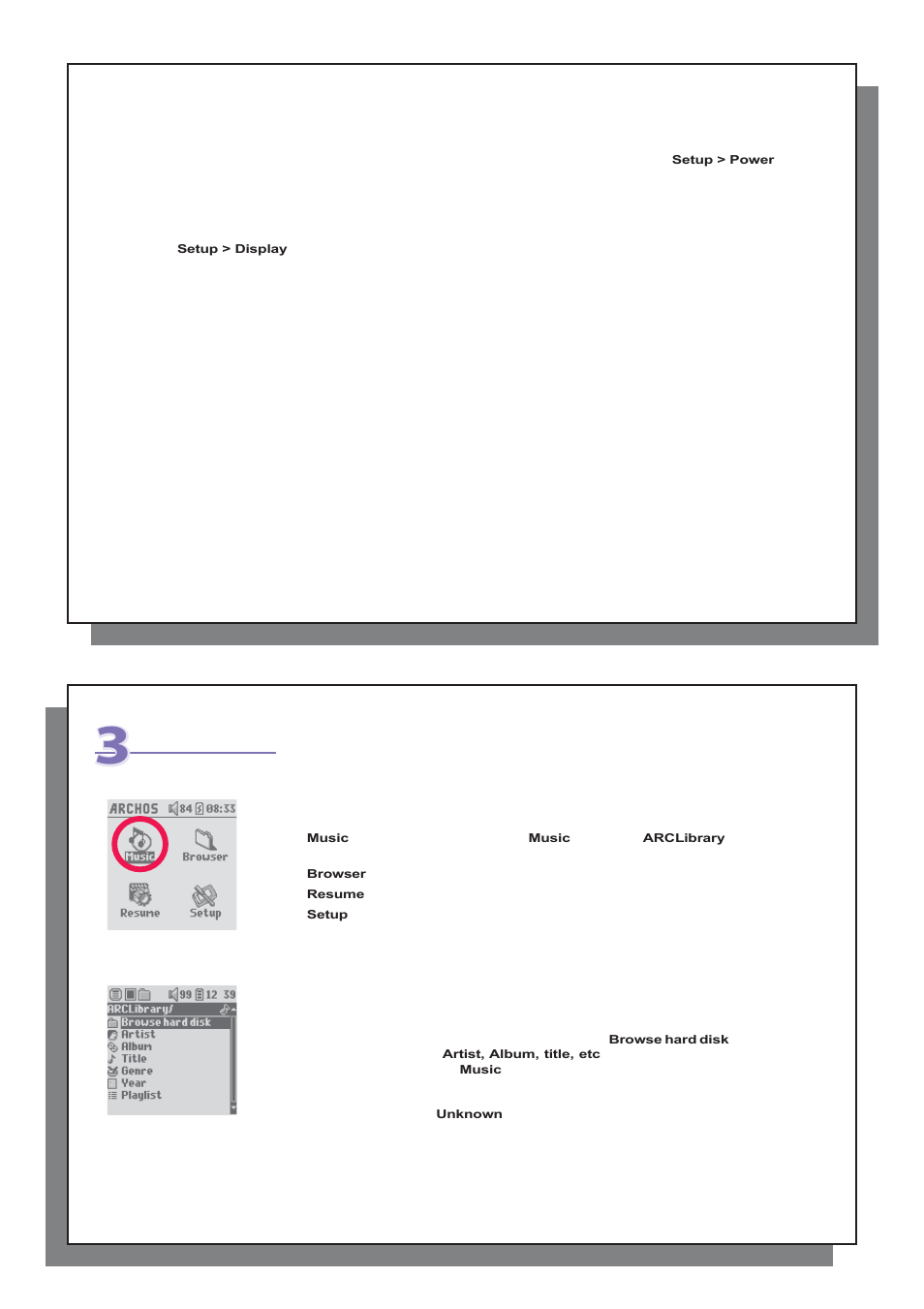 Playing music | ARCHOS Gmini XS202S User Manual | Page 4 / 26