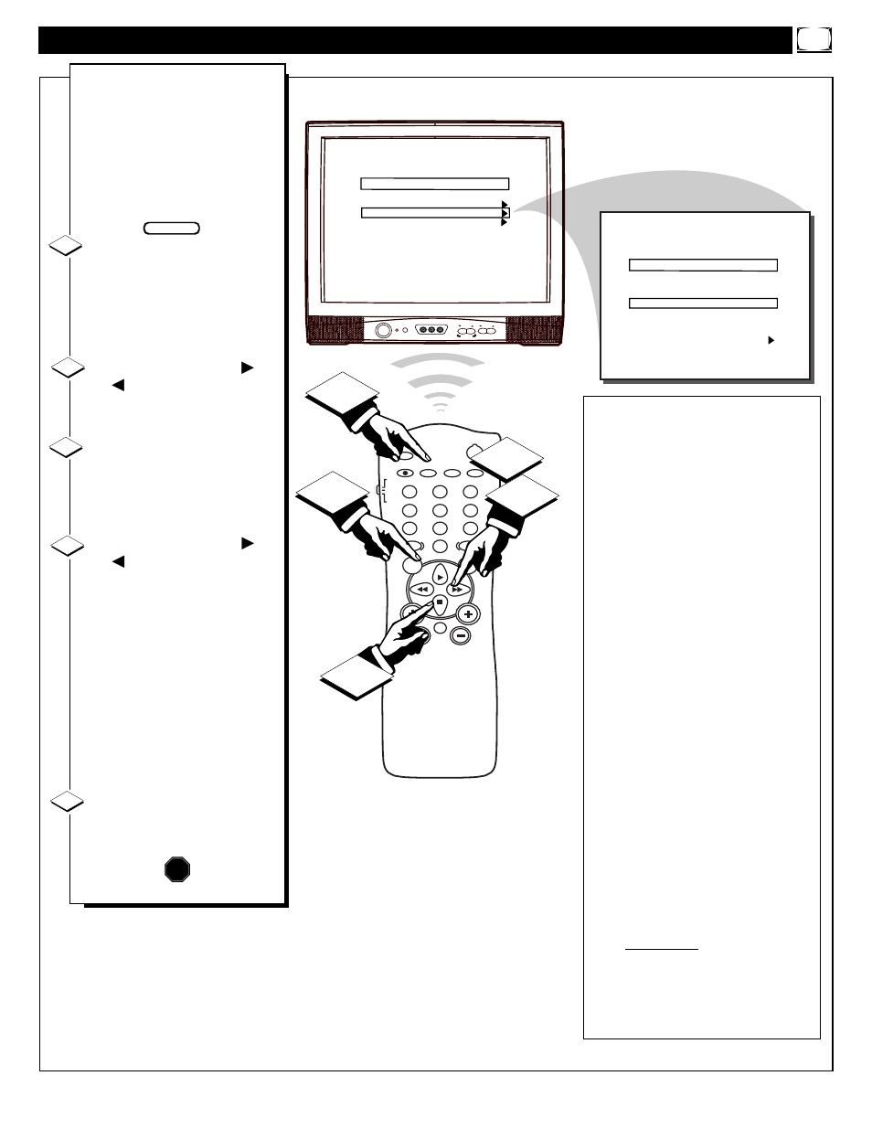 Sing the, Ovie, Atings | Ontrol | Philips 32" commercial TV User Manual | Page 21 / 36