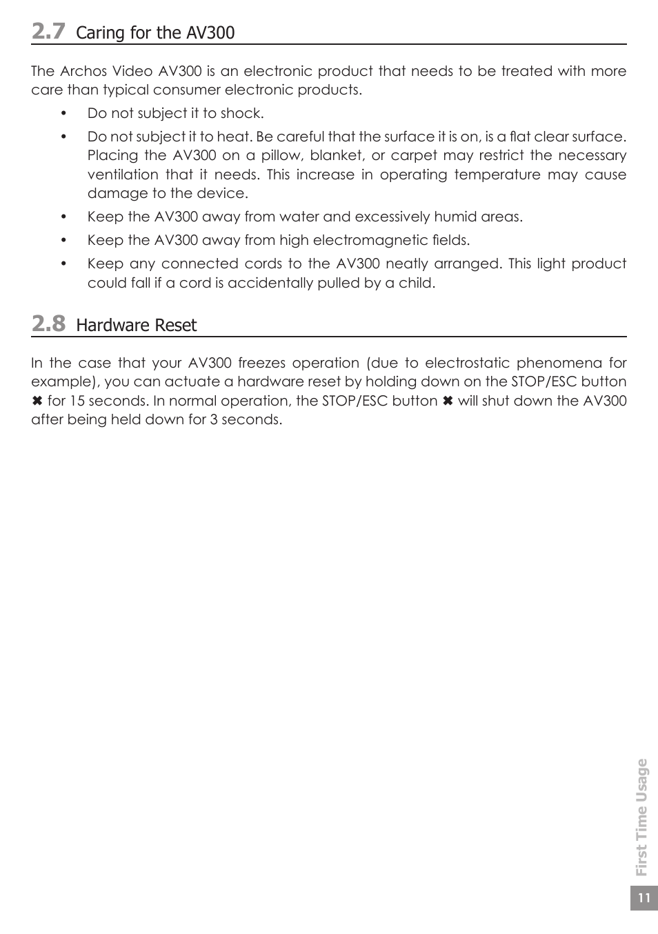 ARCHOS AV340 User Manual | Page 11 / 52