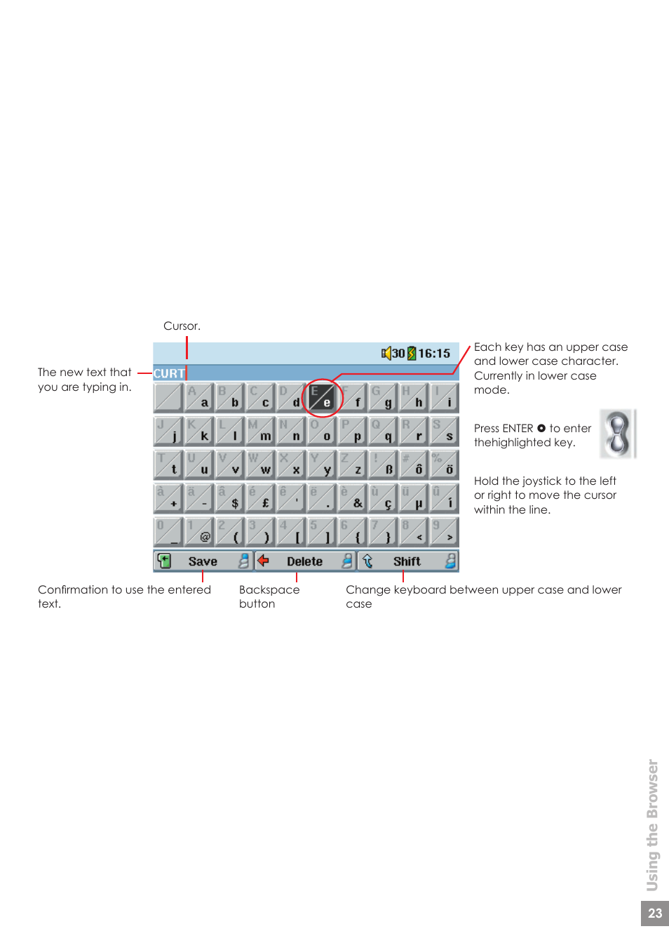 Using the browser | ARCHOS AV340 User Manual | Page 23 / 52