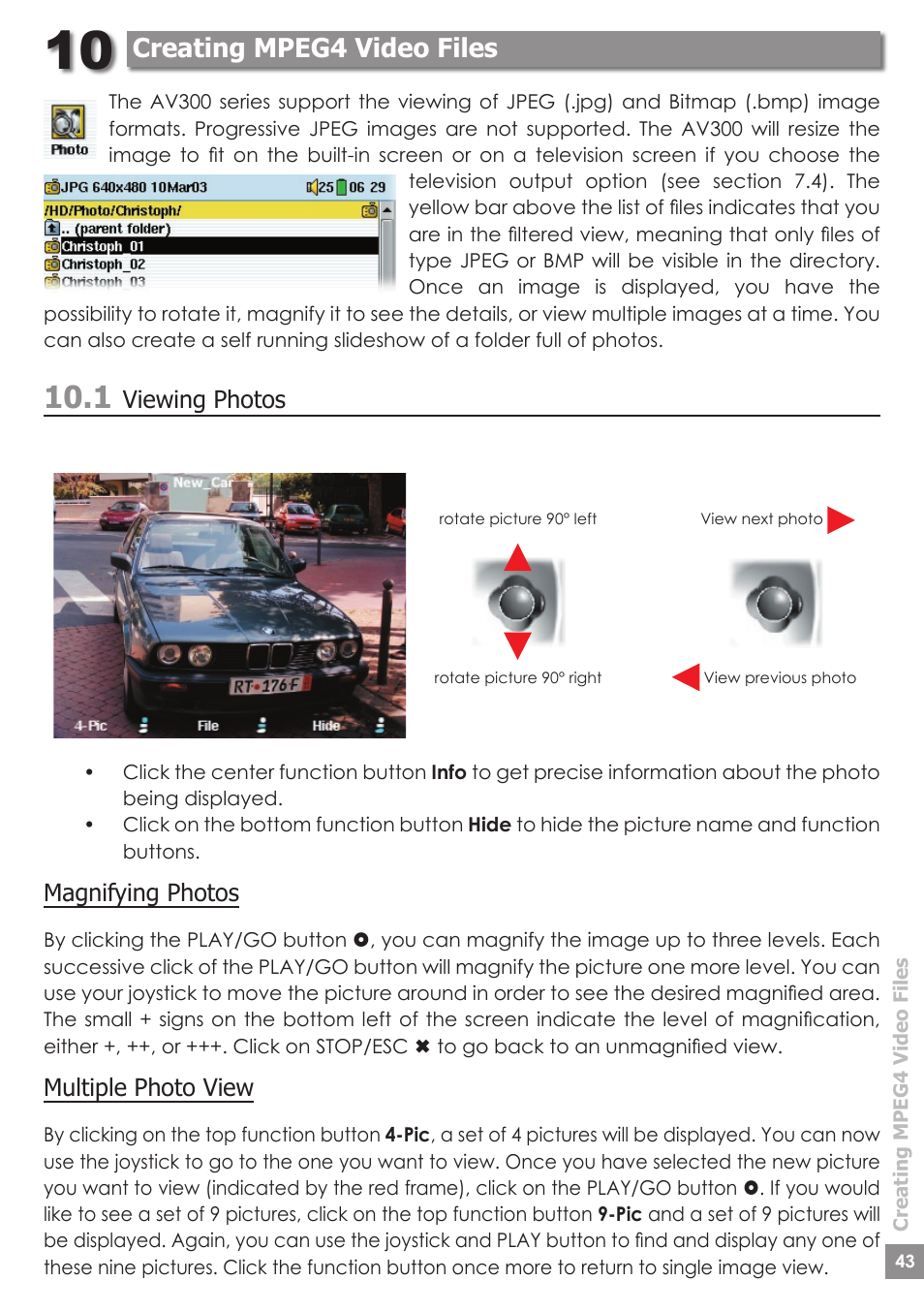 Creating mpeg4 video files | ARCHOS AV340 User Manual | Page 43 / 52