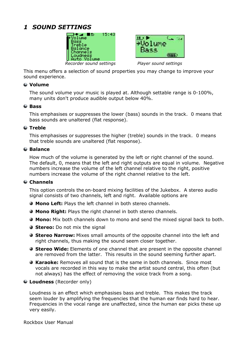 1 sound settings | ARCHOS box rock User Manual | Page 29 / 90
