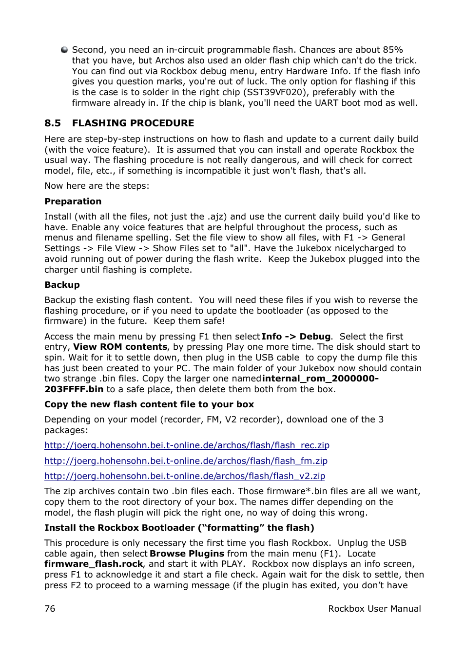 ARCHOS box rock User Manual | Page 76 / 90