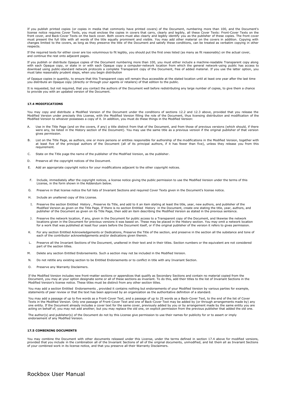 Rockbox user manual | ARCHOS box rock User Manual | Page 89 / 90