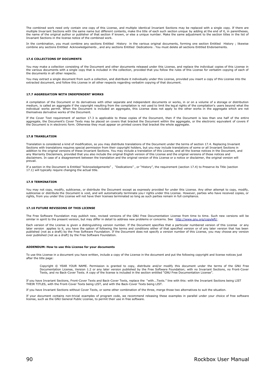 90 rockbox user manual | ARCHOS box rock User Manual | Page 90 / 90