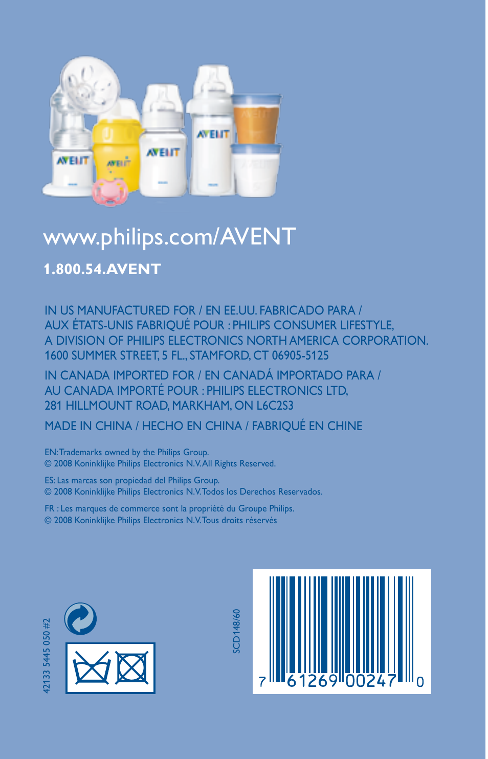 Philips SCD148-60 User Manual | 4 pages