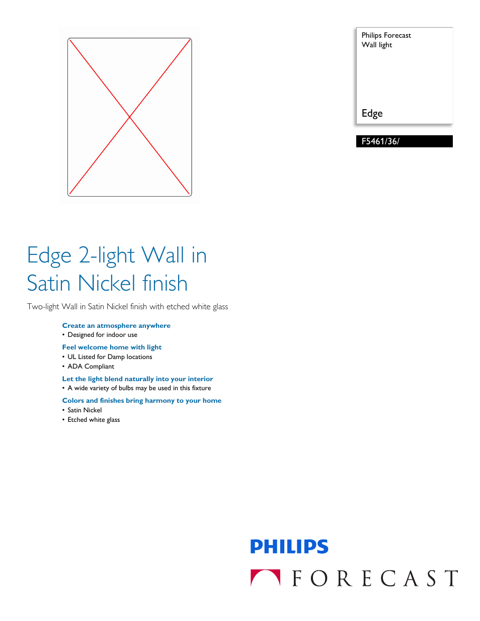 Philips F546136 User Manual | 2 pages