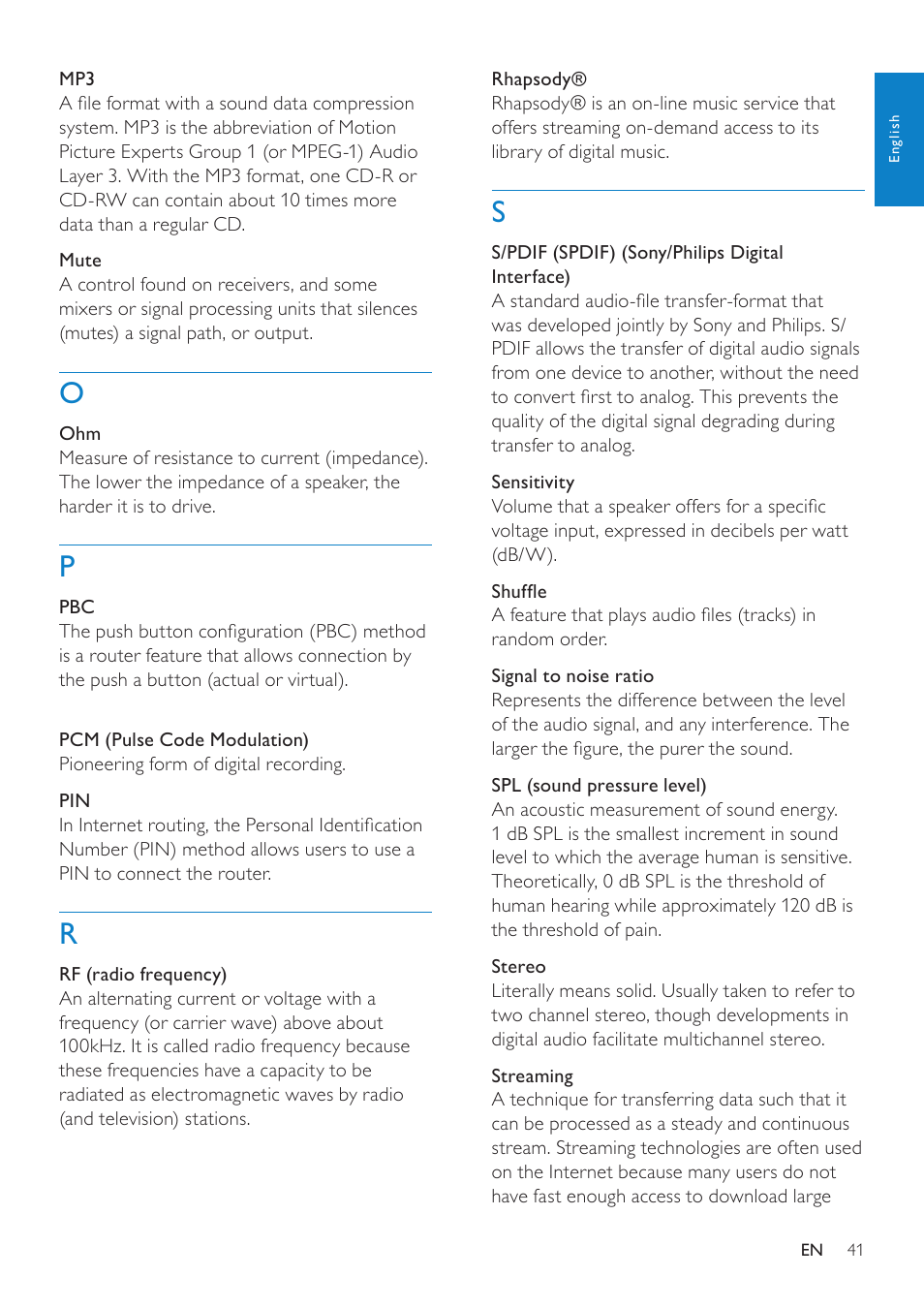 Philips NP2500-37 User Manual | Page 42 / 67