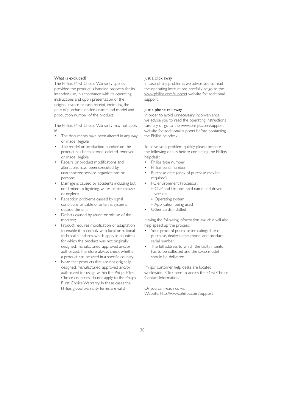 Philips 201B2CB-00 User Manual | Page 40 / 57