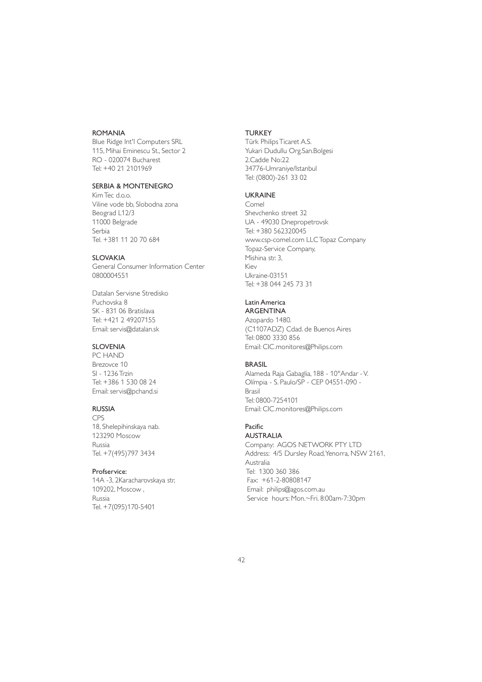 Philips 201B2CB-00 User Manual | Page 44 / 57