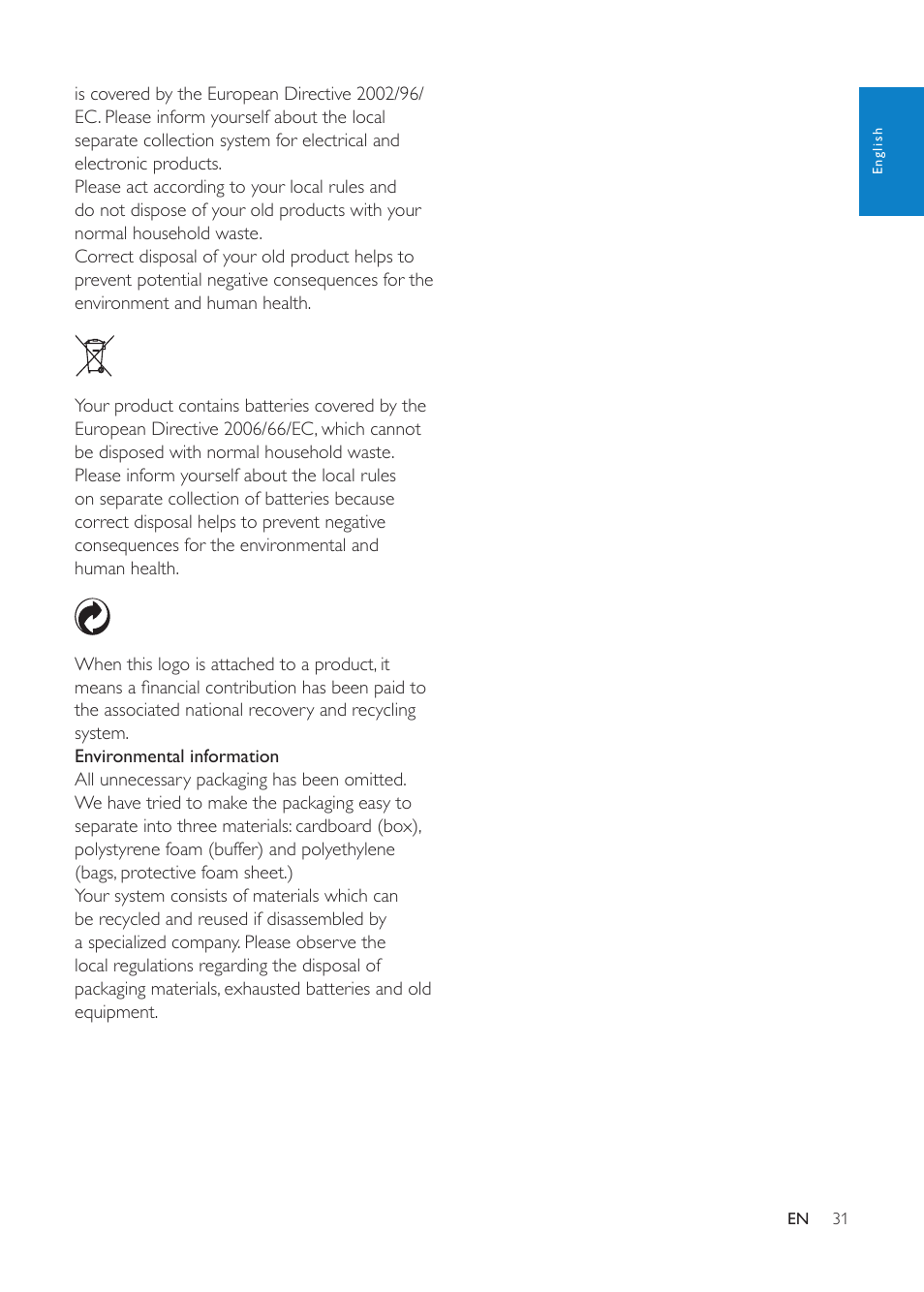 Philips CD1811G-NL User Manual | Page 32 / 34