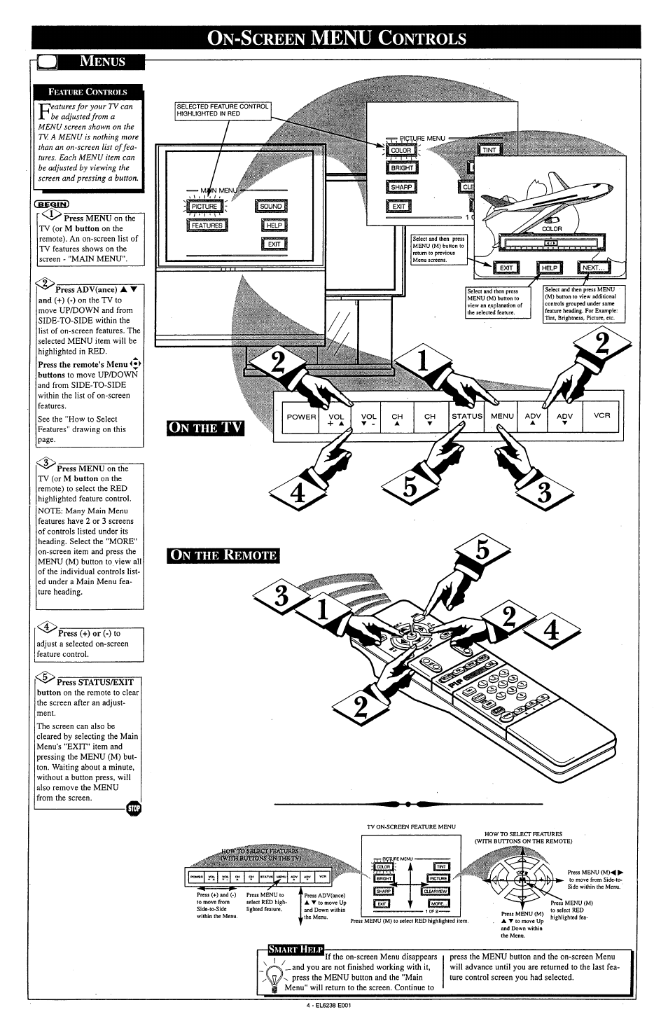 Menu c, Creen, Ontrols | Philips 7P6031C User Manual | Page 4 / 4