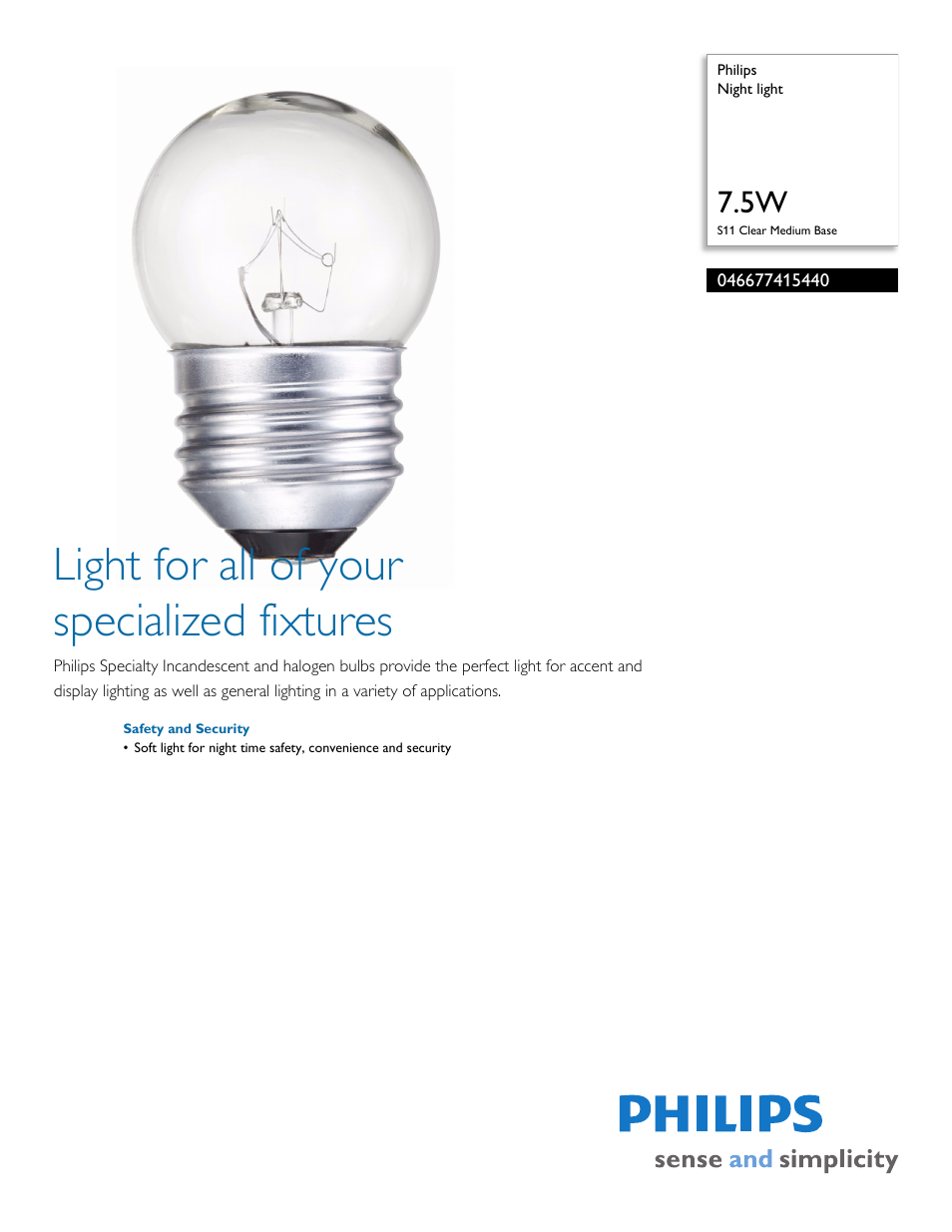 Philips 046677415440 User Manual | 2 pages